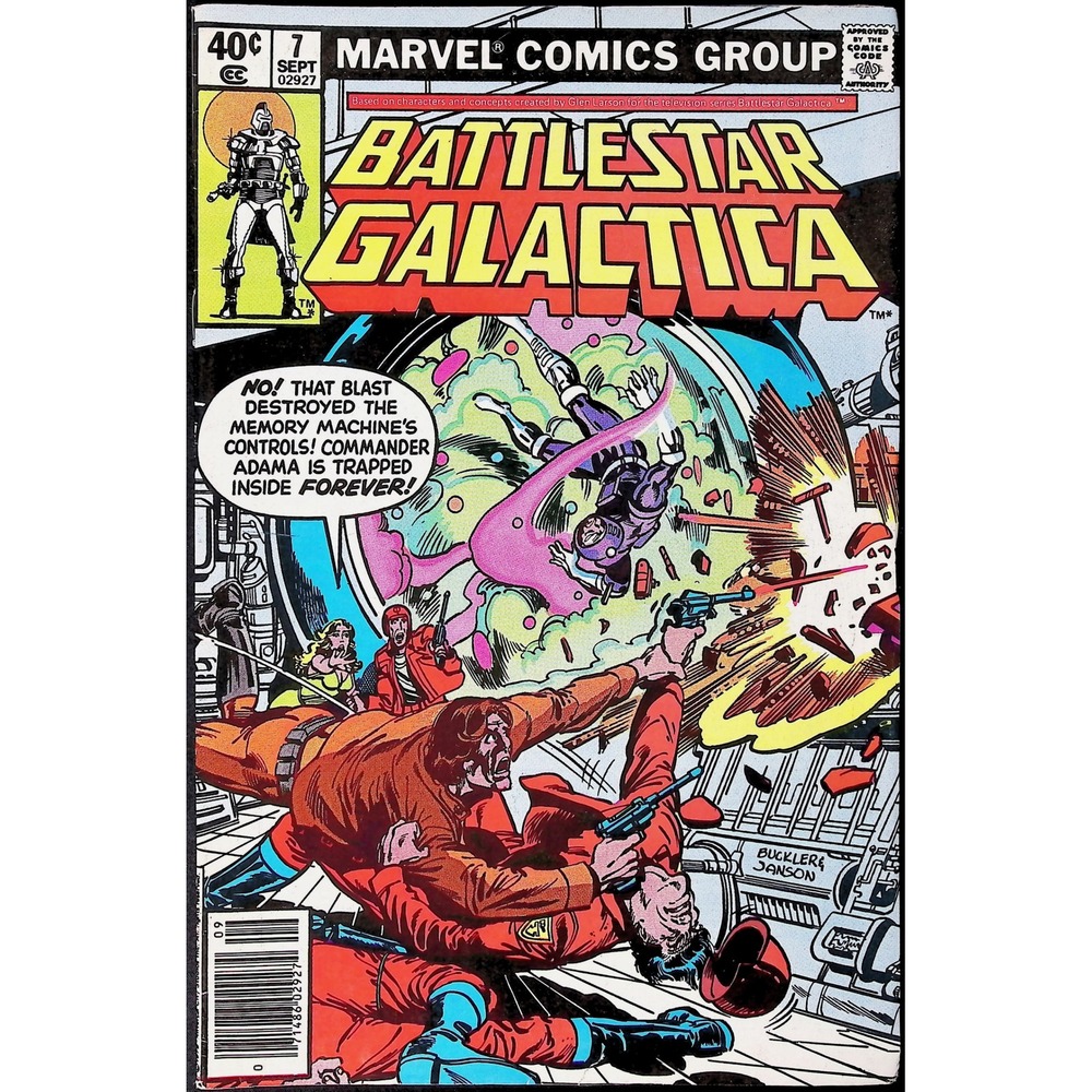 Battlestar Galactica #7 Newsstand Marvel Comic Book 1979 Glen Larson Adama